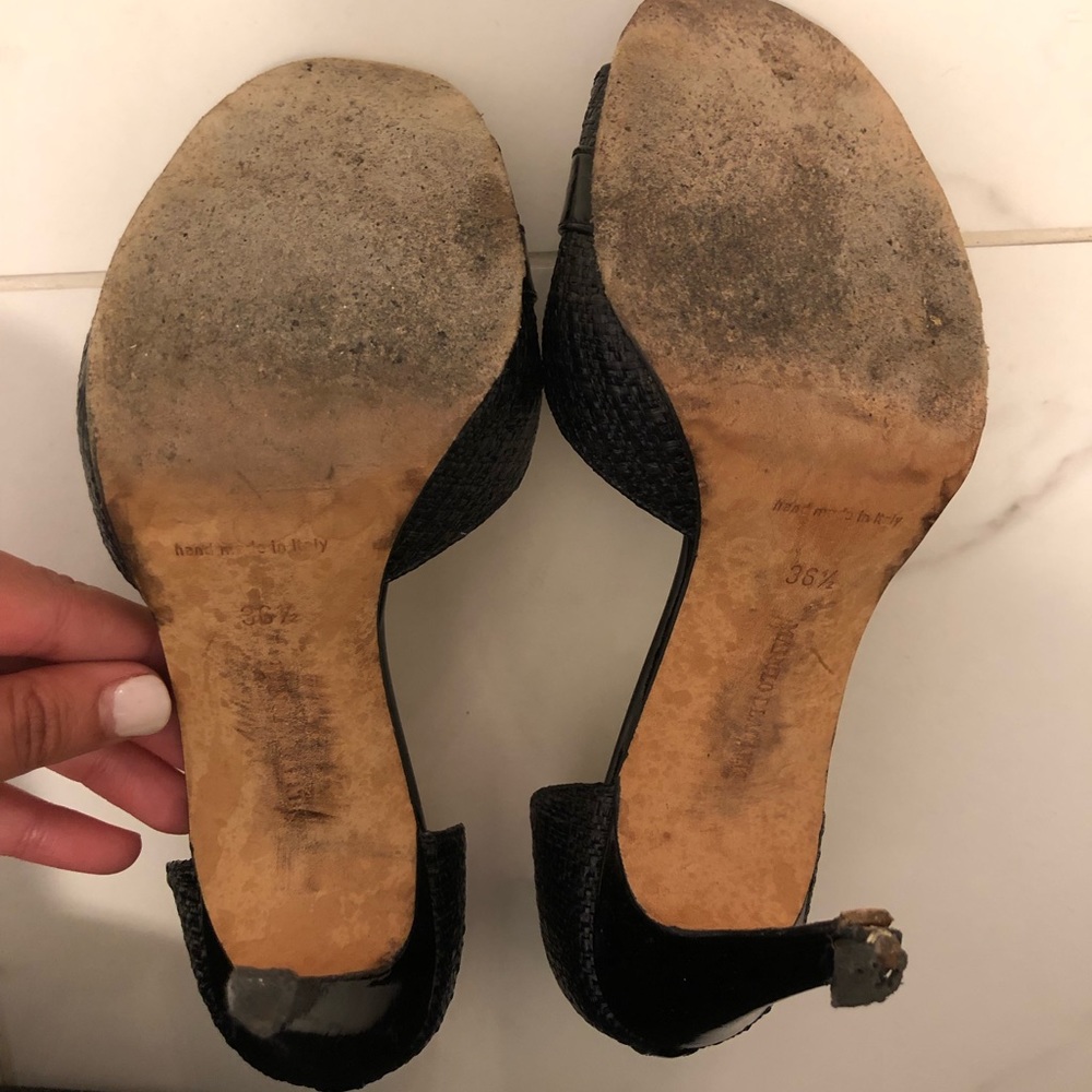 Manolo Blahnik Peep Toe Pumps - Picture 6 of 7